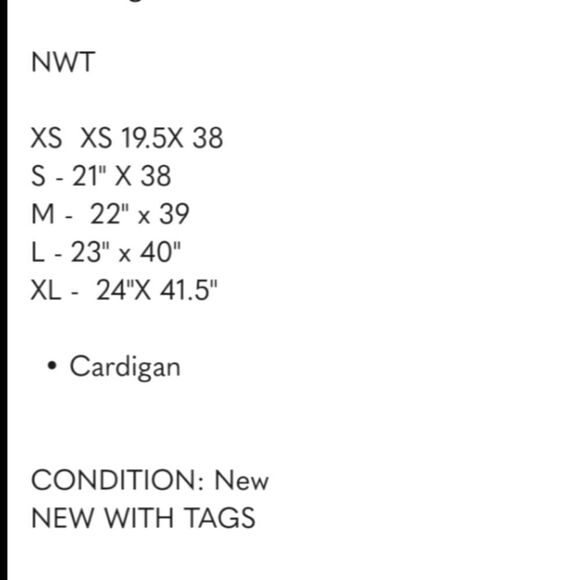 NWT Tahari Duster Cardigan Black Size Large - Picture 9 of 9